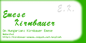 emese kirnbauer business card